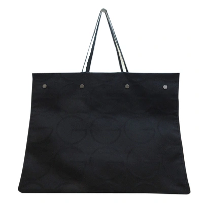 Pre-owned Gucci Black Canvas Vintage Gg Tote Bag