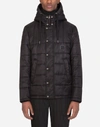 DOLCE & GABBANA QUILTED NYLON JACKET WITH HOOD