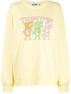 SJYP TOGETHER DINO PRINT SWEATSHIRT