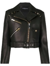 VERSACE CROPPED BIKER JACKET