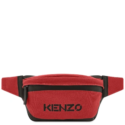 Kenzo Sport Logo Bum Bag In Red
