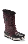 Sorel Kids' Girl's Tofino Ii Faux Fur-cuff Quilted Snow Boots In Plum