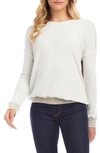 KAREN KANE COLORBLOCK RIB SWEATER,3L56126