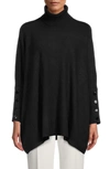 Anne Klein Drop Shoulder Turtleneck Sweater In Anne Black