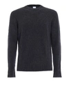 ASPESI WOOL SWEATER WITH ELBOW PATCHES IN GREY