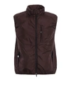 ASPESI JIL NYLON TAFFETA PADDED waistcoat IN BROWN