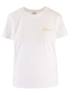 CELINE WHITE T-SHIRT WITH EMBROIDERY