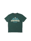 DSQUARED2 THE UNIVERSITY DSQUARED 2 PRINT T-SHIRT IN GREEN