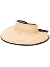 Helen Kaminski Mai Raffia Visor In Neutrals