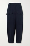 STELLA MCCARTNEY CECILIA WOOL-BLEND CREPE TAPERED trousers