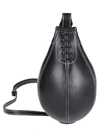 JW ANDERSON BLACK LEATHER SMALL PUNCH BAG