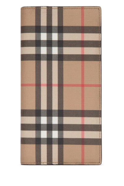 Burberry Vintage Check Continental Wallet In Beige