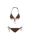 BURBERRY BURBERRY MONOGRAM PRINT TRIANGLE BIKINI SET