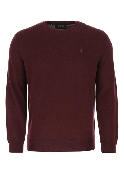 Polo Ralph Lauren Logo Embroidered Crewneck Sweater In Red