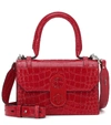 CHRISTIAN LOUBOUTIN ELISA SMALL CROC-EFFECT LEATHER TOTE,P00473070