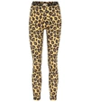 ADAM SELMAN SPORT BONDED LEOPARD-PRINT LEGGINGS,P00491949