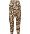 ADAM SELMAN SPORT LEOPARD-PRINT TECHNICAL TRACKPANTS,P00491951