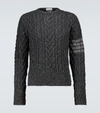 THOM BROWNE 4-BAR WOOL AND MOHAIR SWEATER,P00500401