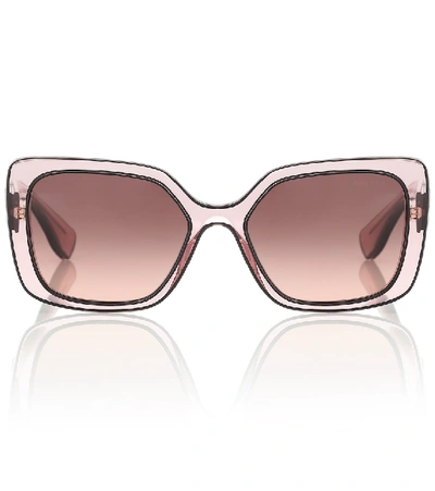 Miu Miu Square Sunglasses In Pink