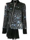 SACAI SPACE-PRINT ASYMMETRIC BLOUSE