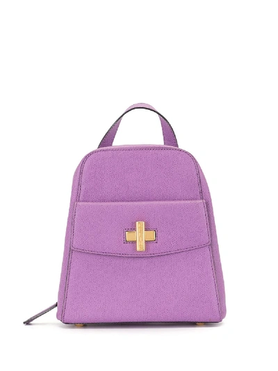 Pre-owned Celine  Twist-lock Backpack In Purple