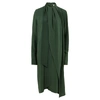 LOEWE LAVALLIERE GREEN SILK CREPE DE CHINE DRESS,3354077