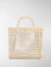 Rosantica Teodora Crystal-embellished Brass Mini Top Handle Bag In Metallic
