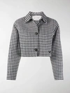 VALENTINO CROPPED CHECK PATTERN JACKET,15784561