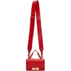 ALEXANDER MCQUEEN RED SMALL SKULL LOCK BAG