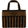 FENDI FENDI 棕色 AND 黑色 TOWEL 可变换式托特包