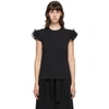 SEE BY CHLOÉ SEE BY CHLOE BLACK FRILL T-SHIRT