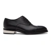 ALEXANDER MCQUEEN ALEXANDER MCQUEEN BLACK AND SILVER LEATHER LACE-UP OXFORDS