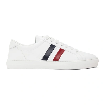 Moncler White New Monaco Sneakers In Multicolor