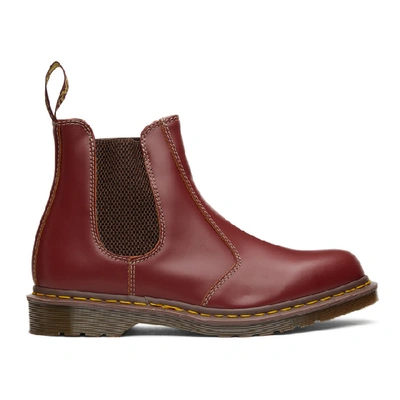 Dr. Martens' Burgundy 'made In England' 2976 Chelsea Boots In Oxblood