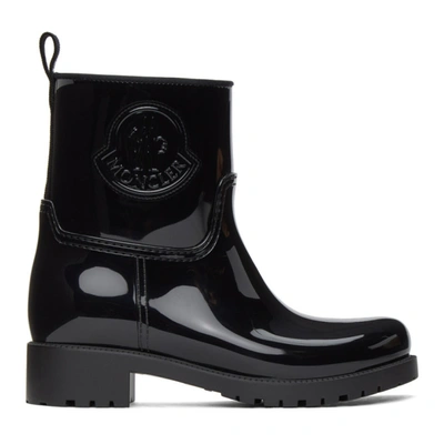 Moncler Black Ginette Rubber Boots