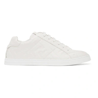 Fendi White Leather Slip-on Sneakers