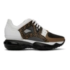 Fendi Multicolor Chunky Sneaker In White,brown,black