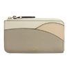 CHLOÉ CHLOE GREY AND TAUPE WALDEN ZIP CARD HOLDER