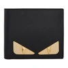 FENDI BLACK & GOLD BAG BUGS WALLET