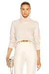 Totême Off-white Wool & Cashmere Prati Turtleneck In Shell