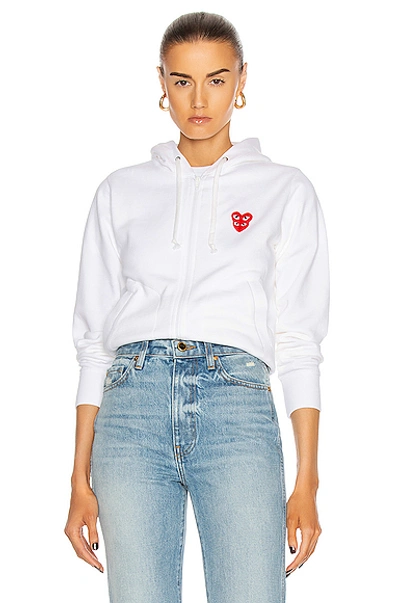 Comme Des Garçons Play Comme Des Garcons Play Logo Sweatshirt In White