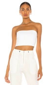 Susana Monaco Essential Crop Tube Top In Sugar