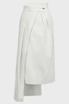 A.W.A.K.E. HIGH-WAIST ASYMMETRIC LEATHER SKIRT,859782