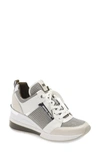 Michael Michael Kors Georgie Wedge Sneaker In Khaki