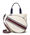 TORY SPORT CANVAS CONVERTIBLE STRIPE TENNIS TOTE,192485553949