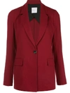 Rosetta Getty Single-breasted Blazer In Red