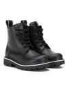 DSQUARED2 CONTRAST STRIPE LACE-UP BOOTS