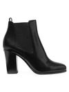 Michael Michael Kors Lottie Leather Heeled Booties In Black