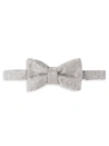 Charvet Large Silk Tonal Bow Tie In Silver