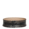 ALAÏA Laser cut black leather belt